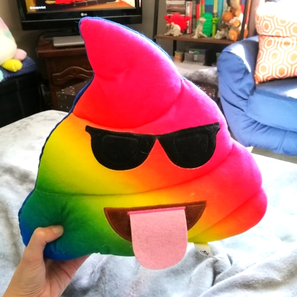 shelfies Other - 💀 Rainbow poop emoji pillow